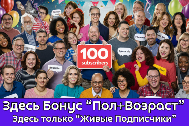 100 живых подписчиков в Telegram. Выбор ЦА. Пол+возраст