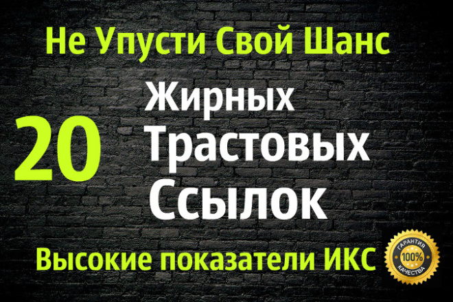 20 жирных вечных ссылок с трастовых сайтов с высоким ИКС - Путь в ТОП