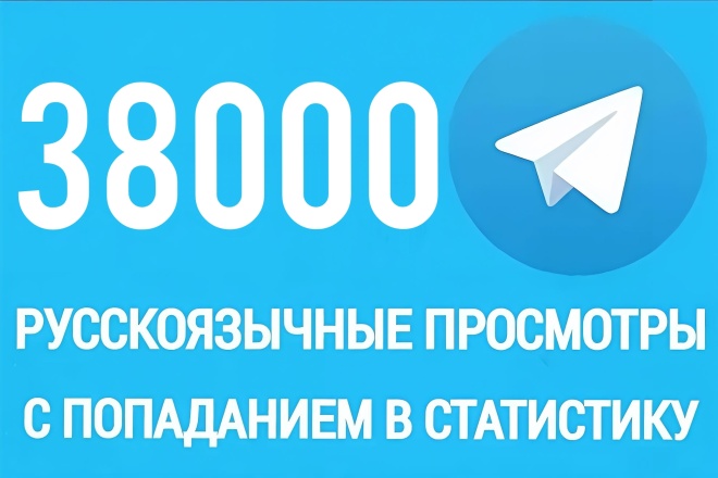 38000 русскоязычных просмотров для постов в Telegram. Выгодно