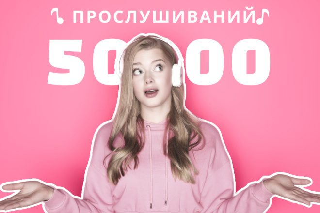 50000 прослушиваний трека Spotify. Живые пользователи. Гарантия