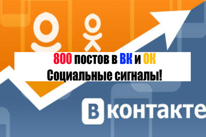 800 ссылок из ВК и OK с текстом и хештегами. Соц сигналы