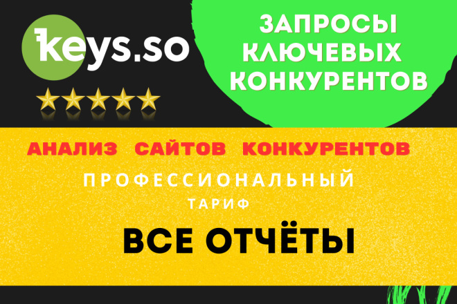 Анализ сайтов конкурентов в Keyso Кейсо - запросы, реклама, ключи