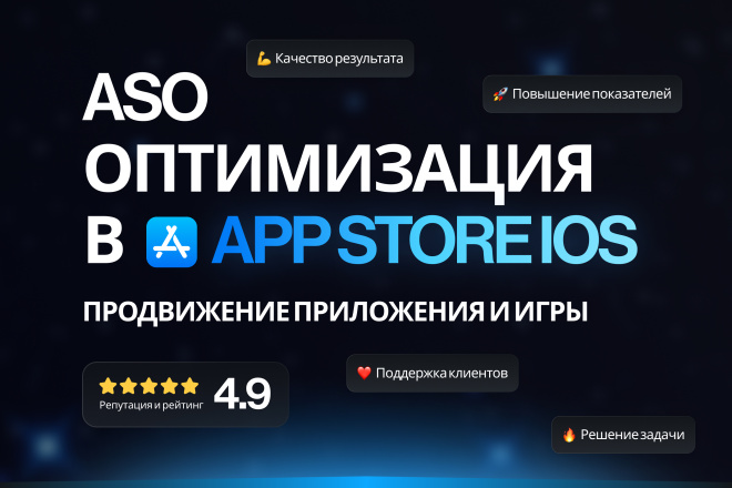 ASO оптимизация продвижение приложения и игры в AppStore iOS