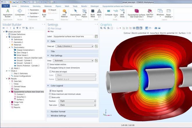 Физическое моделирование в Comsol
