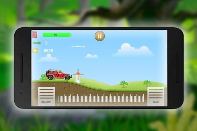 Готовый шаблон игры на Unity Hill Racing. Для Яндекс Игр