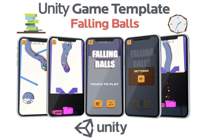 Исходник игры Falling Balls для Unity. Гиперказуальная игра