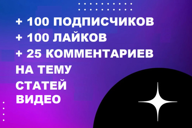 Комплексное продвижение Дзен Подписчики + лайки + комментарии