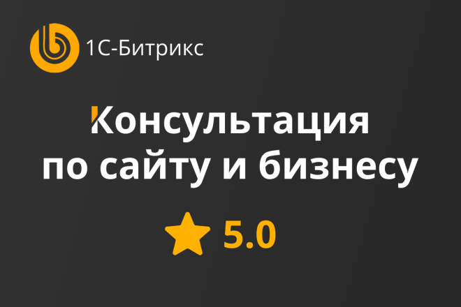 Консультация по сайту 1С-Битрикс, бизнесу и маркетингу