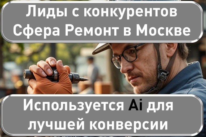 Лиды с конкурентов. Ремонт в Москве. Высокая конверсия благодаря Ai