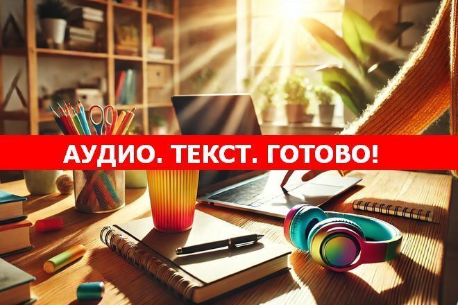 Набор текста из звука. Транскрибация