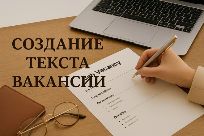 Напишу сильную вакансию в современном стиле без шаблонов