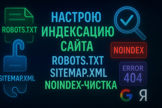 Настрою индексацию сайта: robots.txt, sitemap.xml и 404
