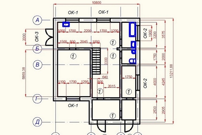 Оцифровка планов здания в AutoCAD Поэтажные, обмерные, БТИ в Автокад