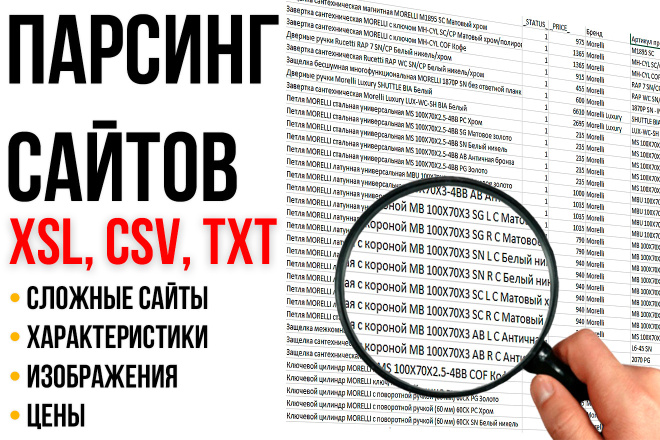 Парсинг сайтов, товаров, интернет-магазинов для импорта