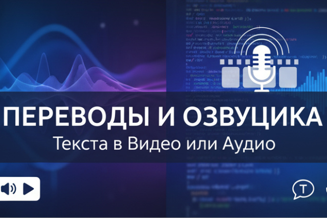 Переводы и озвучка текста в видео или аудио