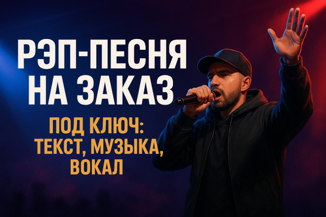 Песня в стиле рэп под ключ. Текст, музыка, вокал