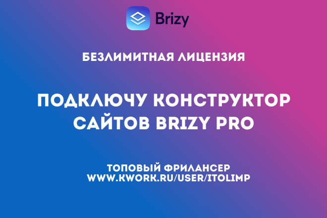 Подключу конструктор сайтов Brizy Pro. Только для сайтов на Вордпресс