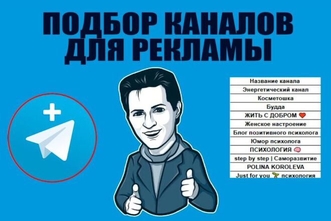 Продвижение телеграм канала, подбор каналов для рекламы
