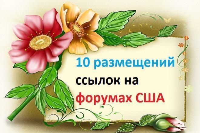 Размещаю от 5 ссылок на форумах США