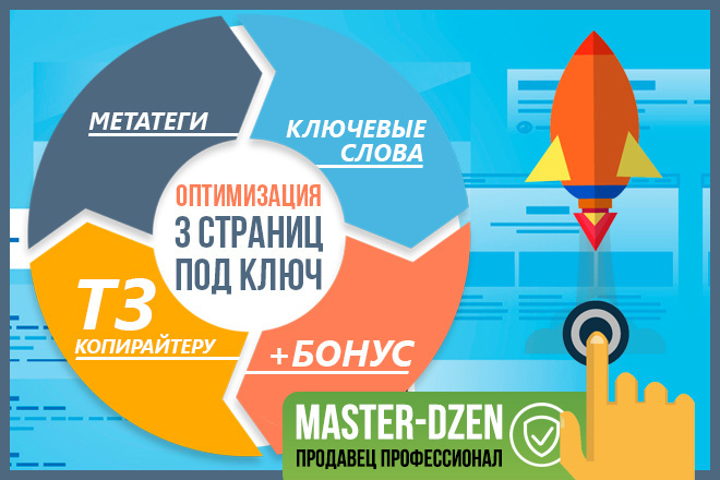 SEO оптимизация для 3 страниц - Метатеги, ТЗ копирайтеру, ключи+Бонус