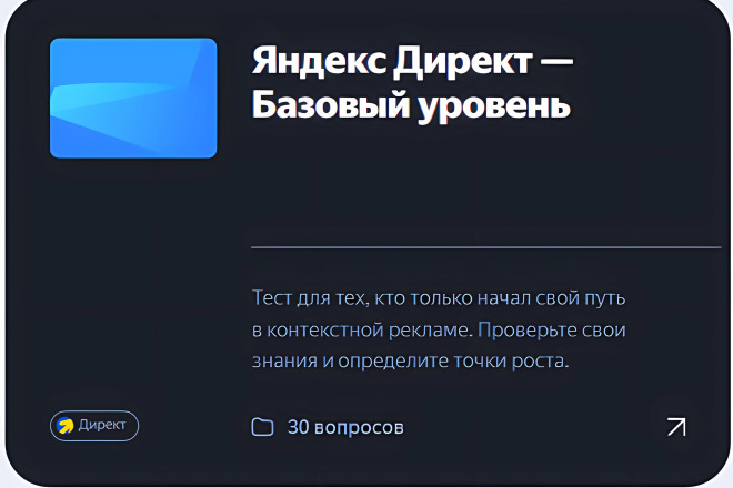 Сертификат Яндекс Директ - Базовый уровень за 1 час. Консалтинг
