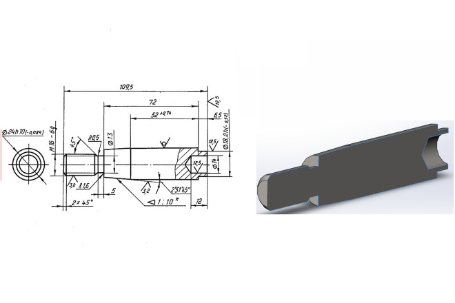 Создам 3Д-модель по чертежу в SolidWorks