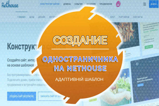 Создание сайта на Nethouse