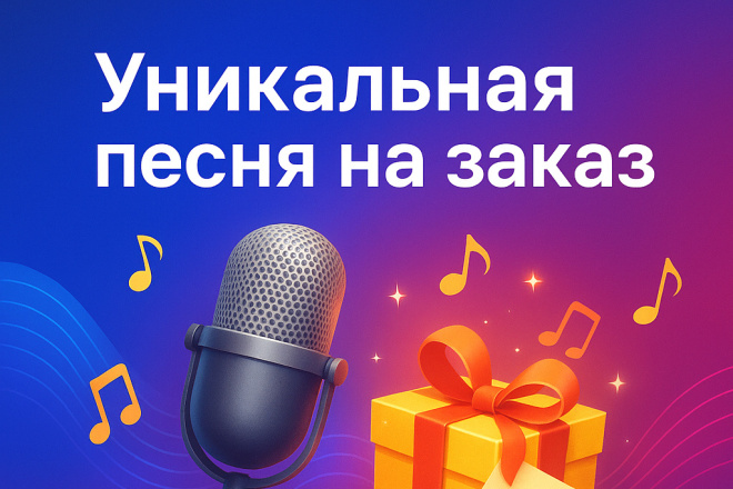 Уникальная песня на заказ в подарок готово за 30-60 минут