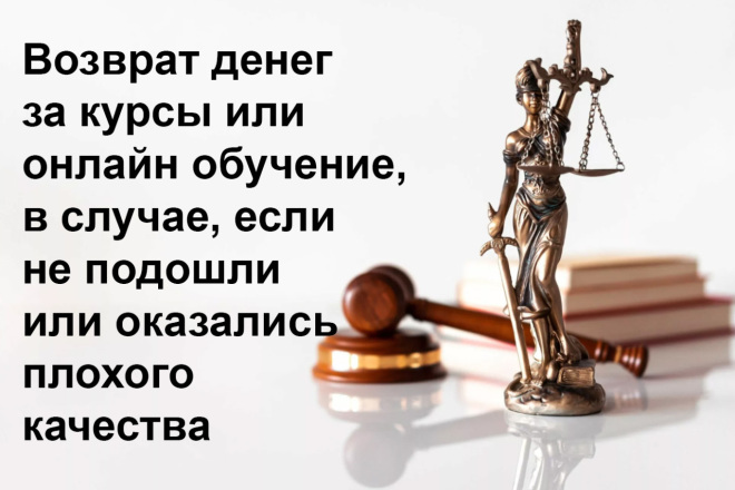 Возврат денег за курсы или онлайн обучение в случае если не подошли